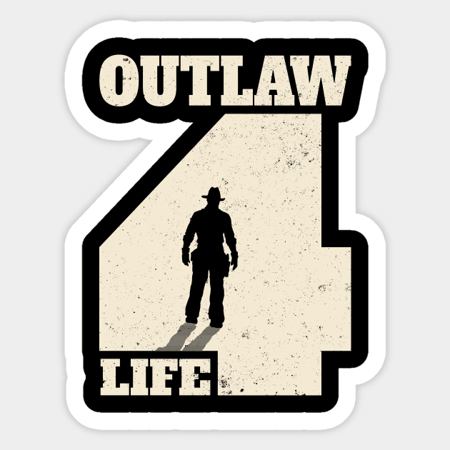 Outlaw for Life Sticker by robotrobotROBOT